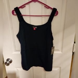 New Vince Camuto Navy Silky Tank Sz Med